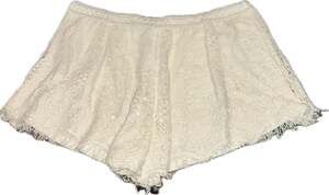 Mossimo Supply Co. Ivory Floral Crochet Lace Tap Shorts Size Large